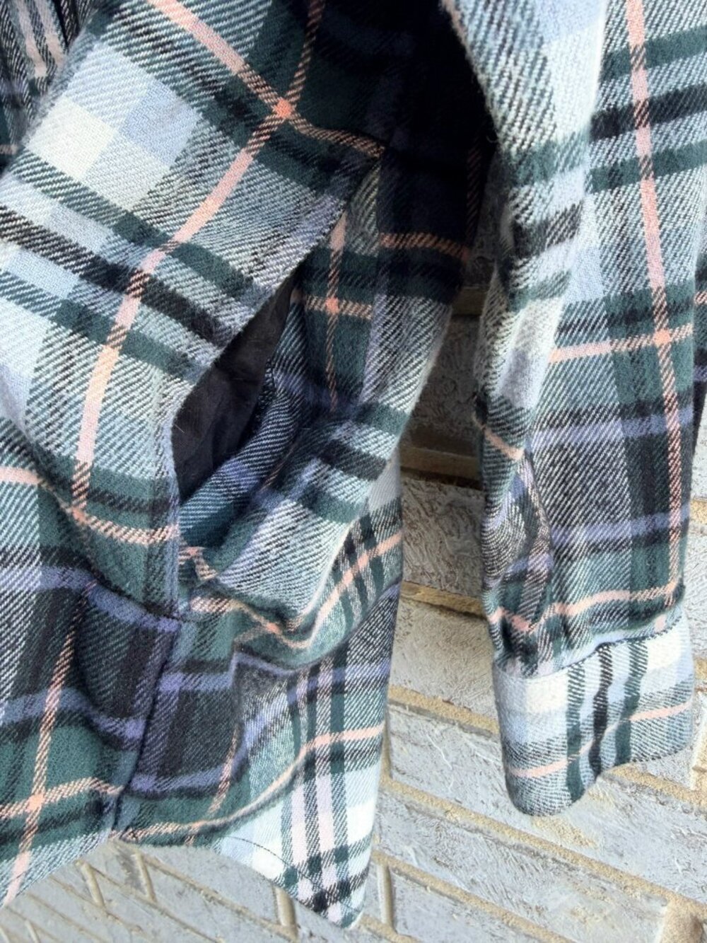Madewell Long Sleeve Button Up Multicolor Plaid Flannel Shirt Women's Size S - Picture 7 of 8